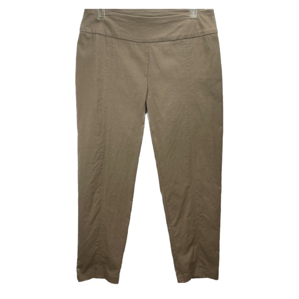3/$25 Valerie Steven Khaki Cropped Skinny Pull On Pants Sz 10